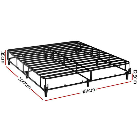 Artiss Bed Frame King Size Metal Grey MASON - Mekamart Australia