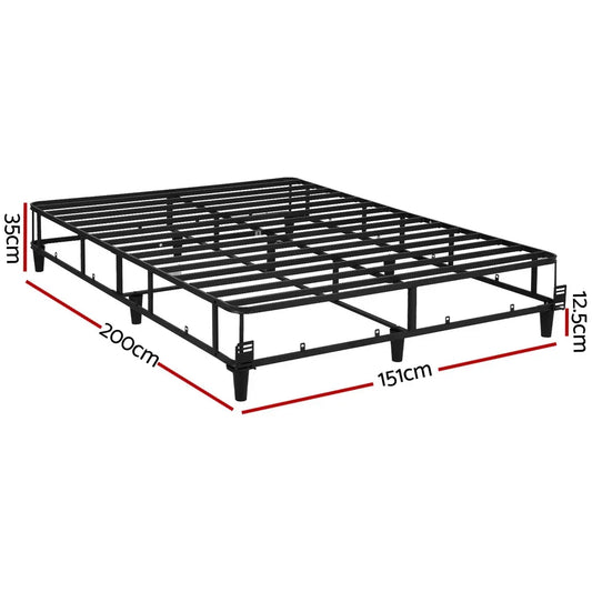 Artiss Bed Frame Queen Size Metal Grey MASON - Mekamart Australia