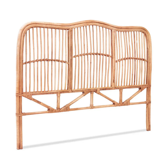 Artiss Bed Headboard Double Bedhead Rattan - NERO Pine - Mekamart Australia