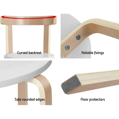 Keezi 3PCS Kids Table and Chairs Set Activity Toy Play Desk - Mekamart Australia