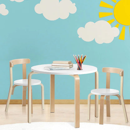 Keezi 3PCS Kids Table and Chairs Set Activity Toy Play Desk - Mekamart Australia