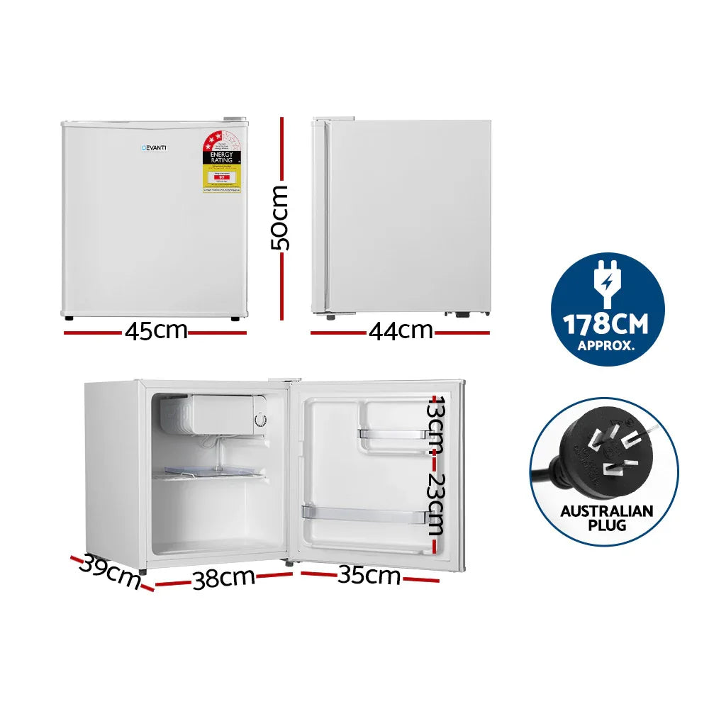 Devanti 48L Bar Fridge White - Mekamart Australia