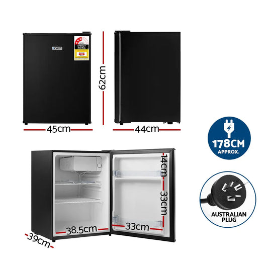 Devanti 70L Bar Fridge Black - Mekamart Australia