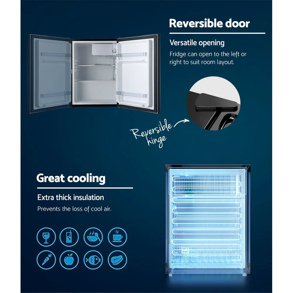 Devanti 70L Bar Fridge Black - Mekamart Australia