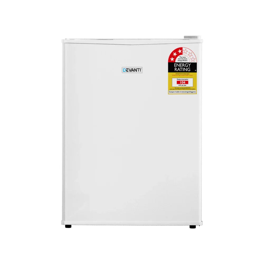 Devanti 70L Portable Mini Bar Fridge - White - Mekamart Australia