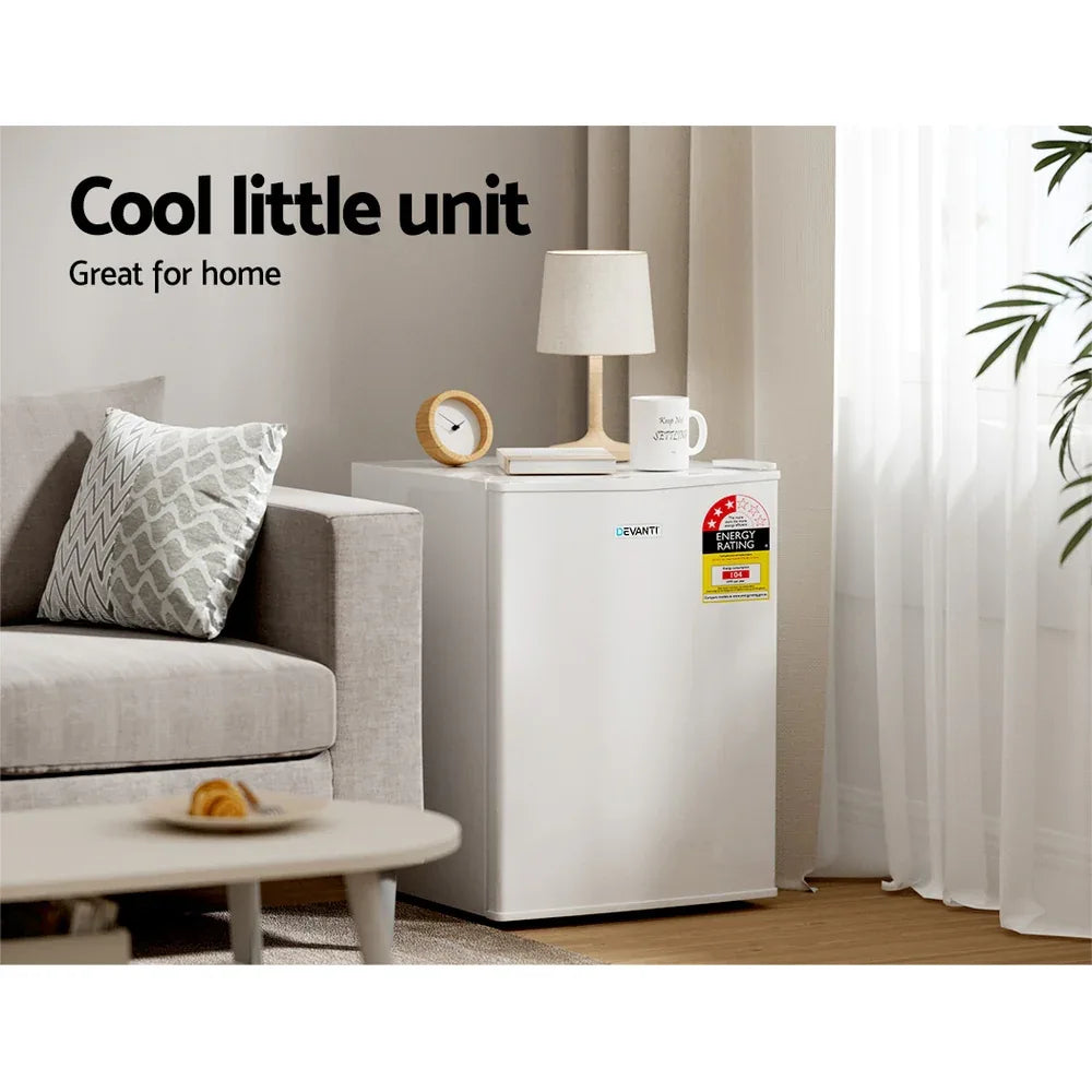 Devanti 70L Portable Mini Bar Fridge - White - Mekamart Australia