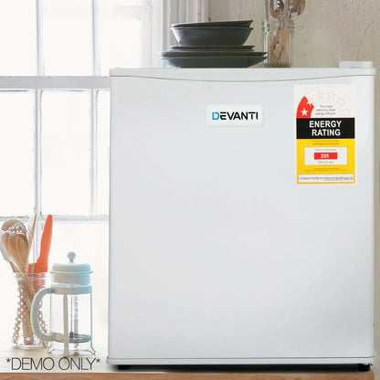 Devanti 70L Portable Mini Bar Fridge - White - Mekamart Australia