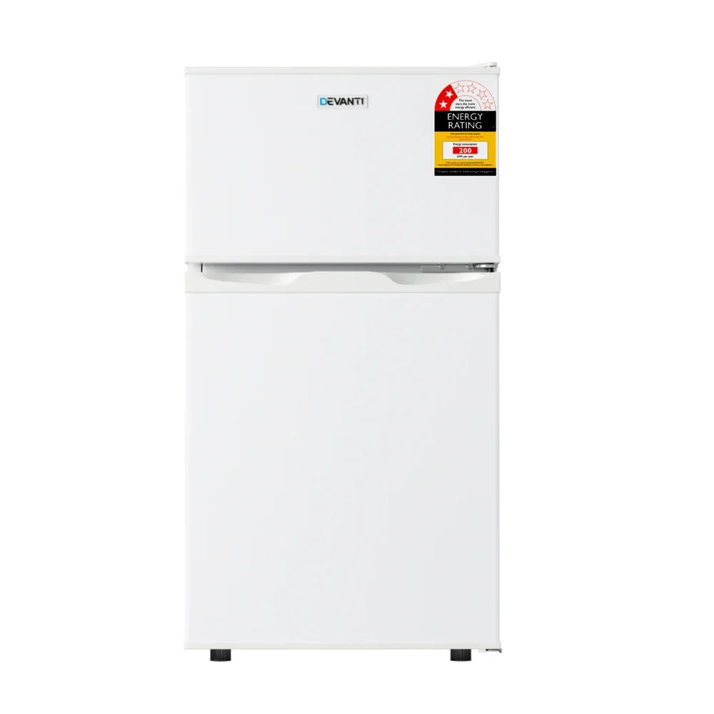 Devanti 85L Bar Fridge Mini Freezer Refrigerator White - Mekamart Australia
