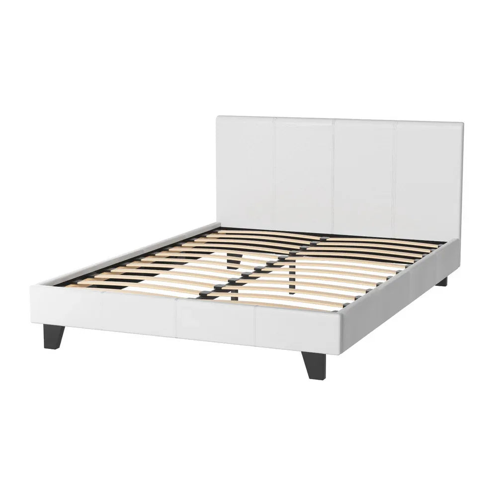 Artiss Bed Frame Double Size White NEO - Mekamart Australia