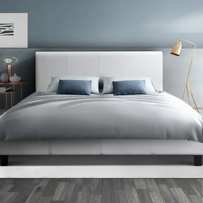 Artiss Bed Frame Double Size White NEO - Mekamart Australia
