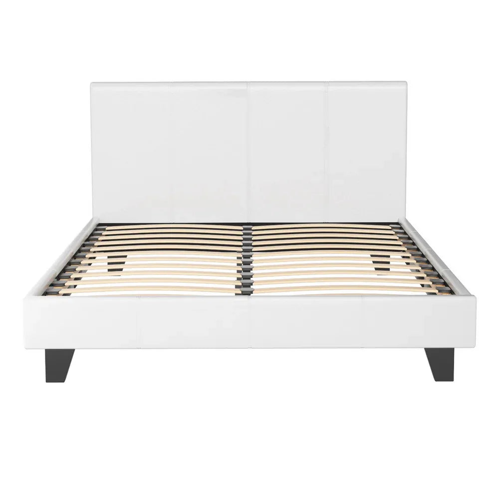 Artiss Bed Frame Double Size White NEO - Mekamart Australia