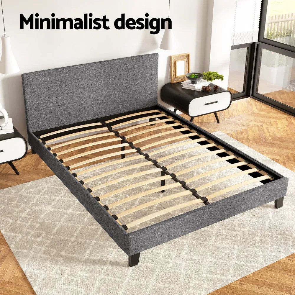 Artiss Bed Frame Queen Size Grey NEO - Mekamart Australia