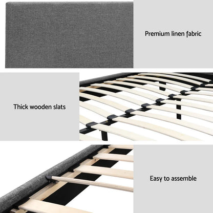 Artiss Bed Frame Queen Size Grey NEO - Mekamart Australia