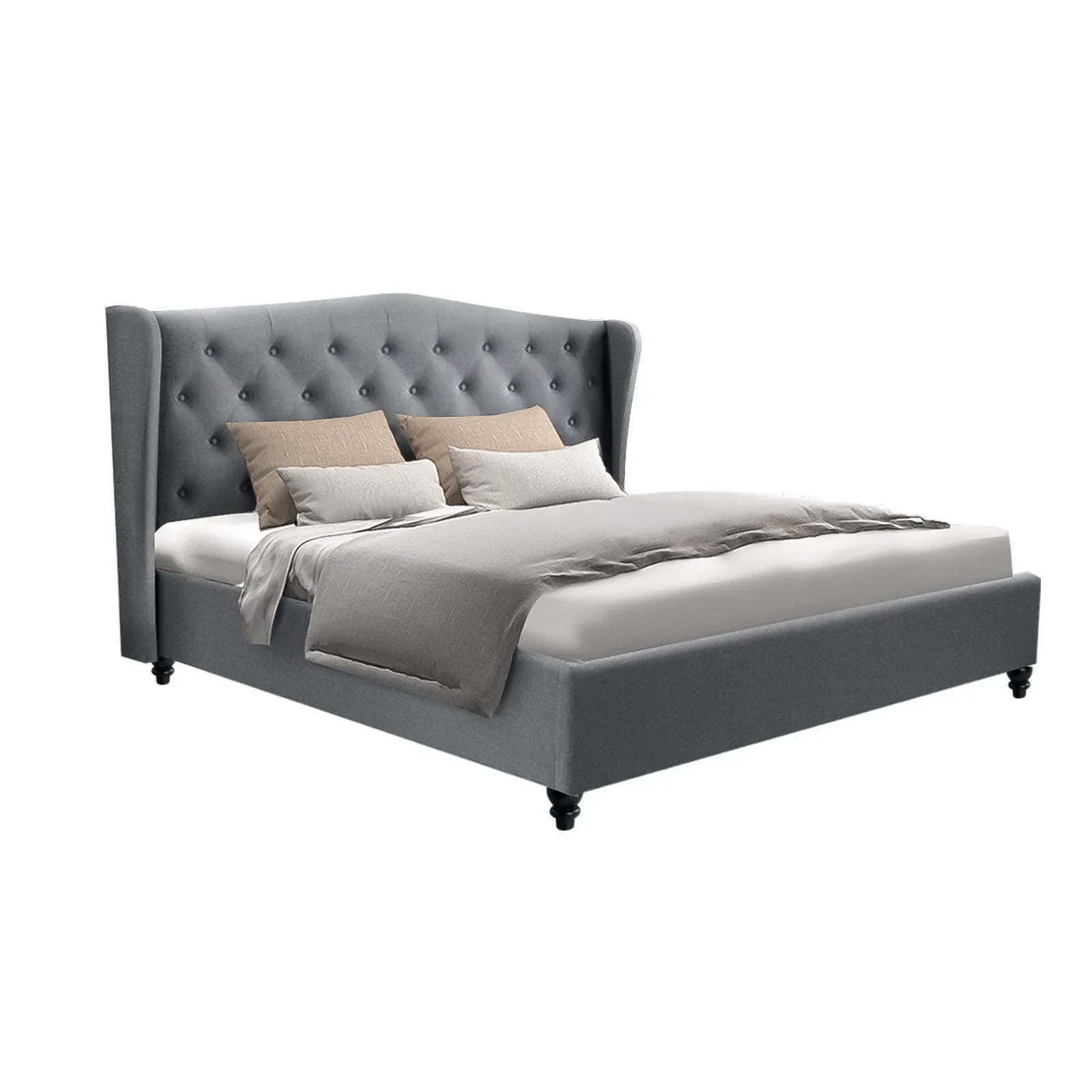 Artiss Bed Frame Queen Size Grey PIER - Mekamart Australia