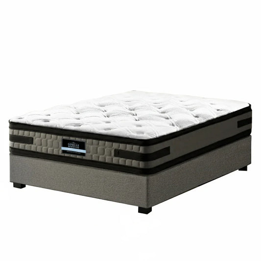 Artiss Bed Frame with 36cm Giselle Mattress Set King Single Gas Lift Base Grey - Mekamart Australia