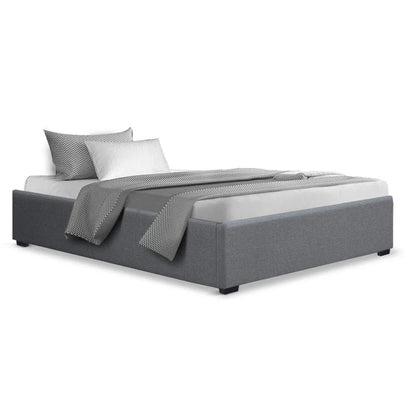 Artiss Bed Frame King Single Size Gas Lift Base Grey TOKI - Mekamart Australia