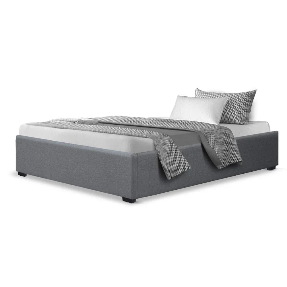Artiss Bed Frame King Single Size Gas Lift Base Grey TOKI - Mekamart Australia