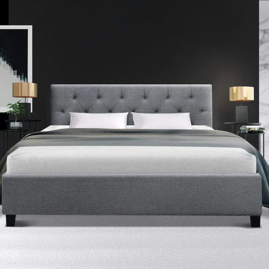 Artiss Bed Frame Double Size Grey VANKE - Mekamart Australia