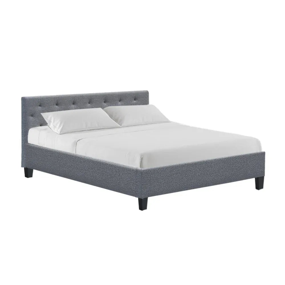 Artiss Bed Frame Queen Size Grey VANKE - Mekamart Australia
