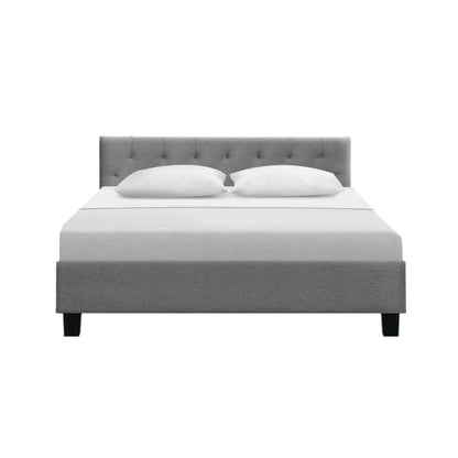 Artiss Bed Frame Queen Size Grey VANKE - Mekamart Australia