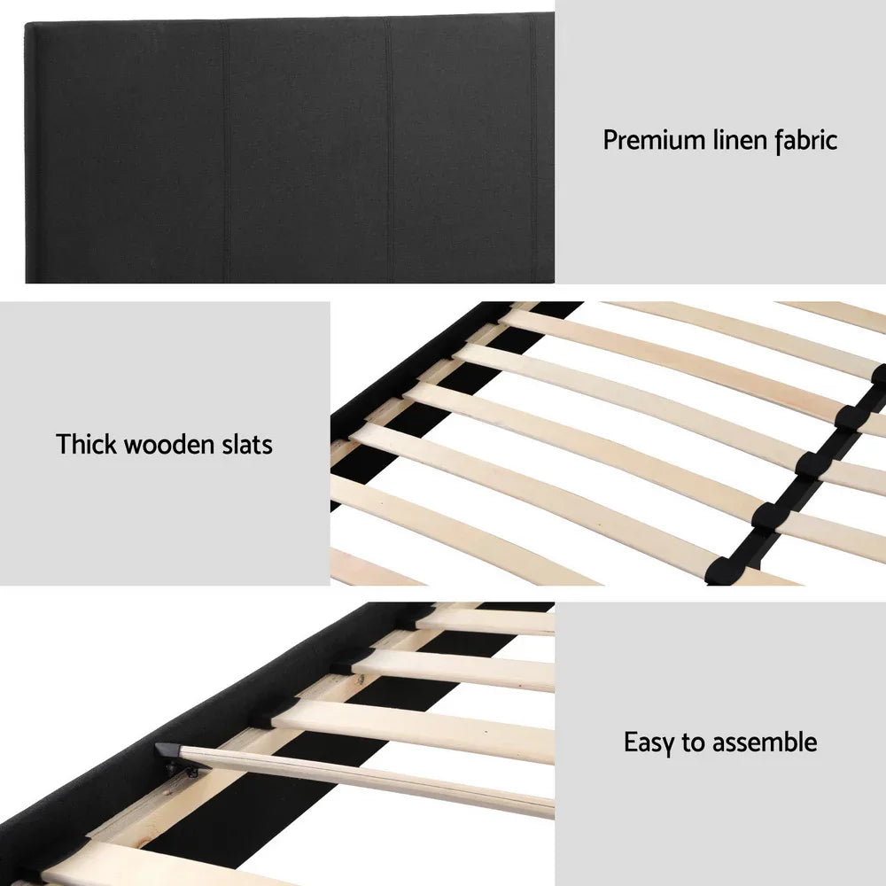 Artiss Bed Frame Double Size Charcoal NEO - Mekamart Australia