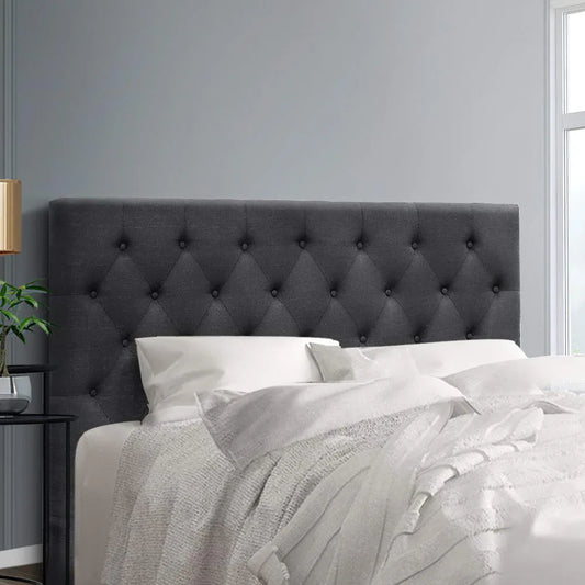 Artiss Bed Head Headboard Queen Size Fabric - CAPPI Charcoal - Mekamart Australia