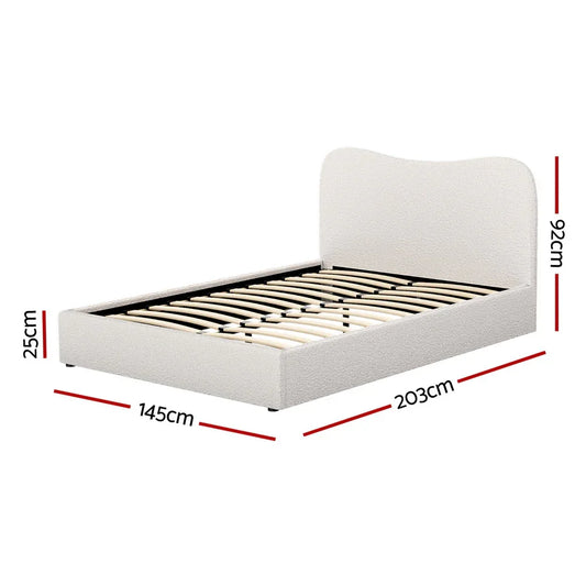 Artiss Bed Frame Double Size Boucle DARA - Mekamart Australia