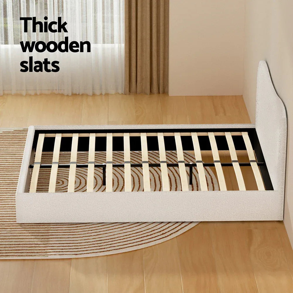 Artiss Bed Frame Queen Size Boucle DARA - Mekamart Australia
