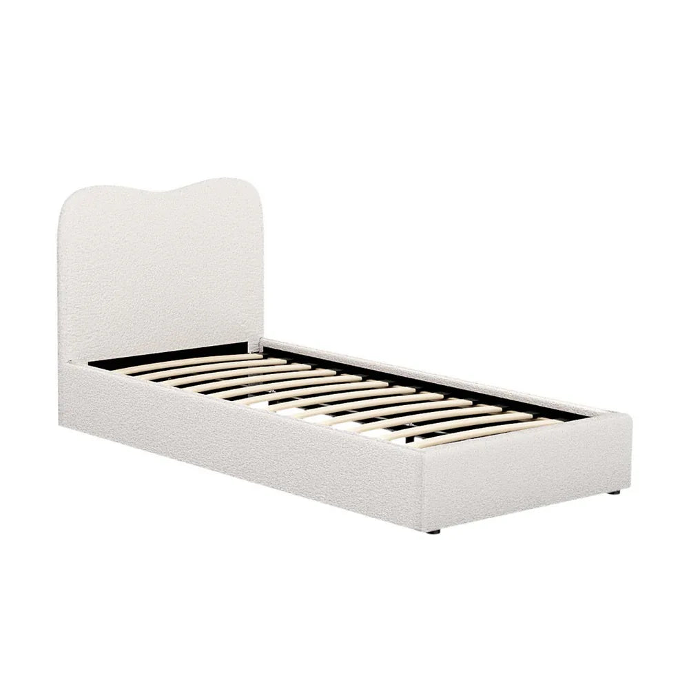 Artiss Bed Frame Single Size Boucle DARA - Mekamart Australia