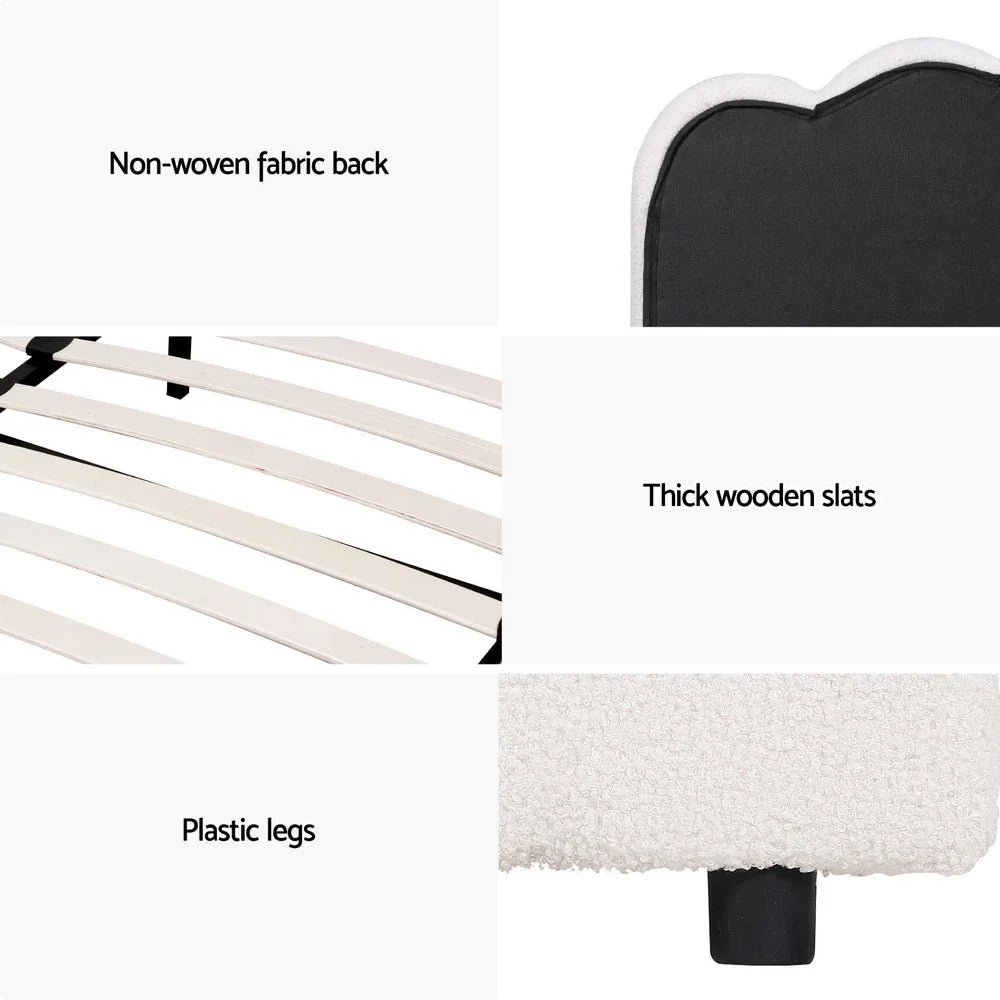 Artiss Bed Frame Double Size Boucle FION - Mekamart Australia