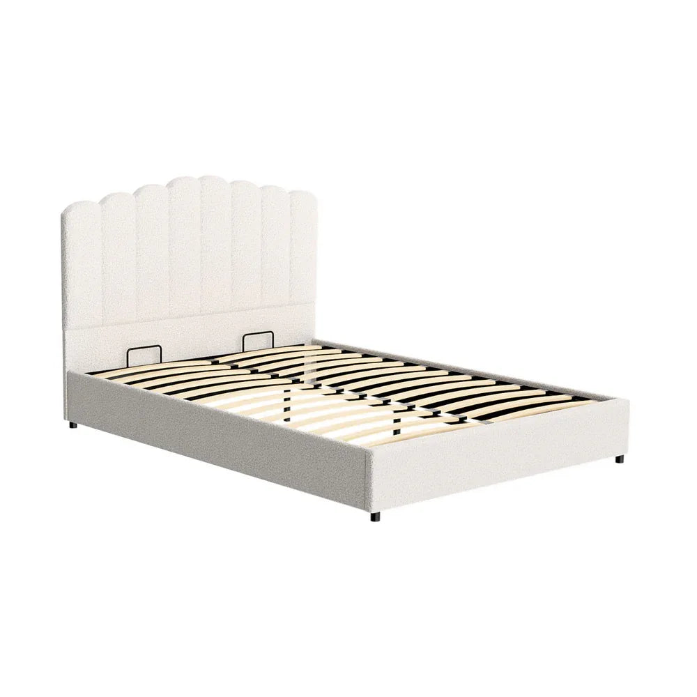 Artiss Bed Frame Queen Size Boucle FION - Mekamart Australia