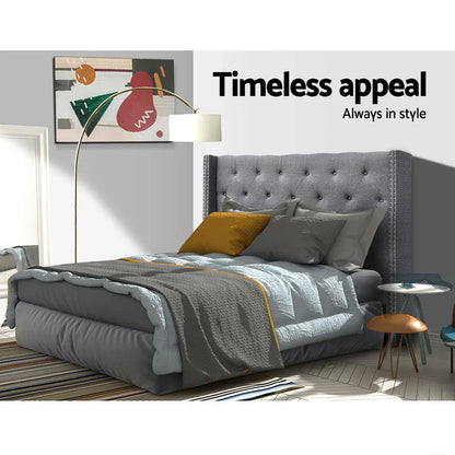 Artiss Bed Head Headboard Queen Size Fabric - LUCA Grey - Mekamart Australia