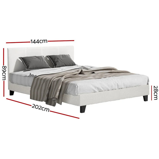 Artiss Bed Frame Double Size Boucle NEO - Mekamart Australia