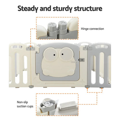 Keezi Baby Playpen 20 Panels Foldable Toddler Fence Safety Play Activity Centre - Mekamart Australia