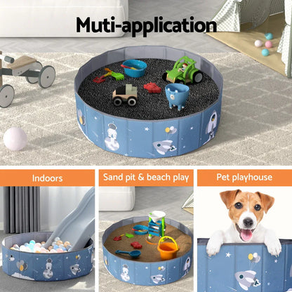 Keezi Kids Ball Pool Pit Toddler Play Foldable Child Playhouse Storage Bag Blue - Mekamart Australia