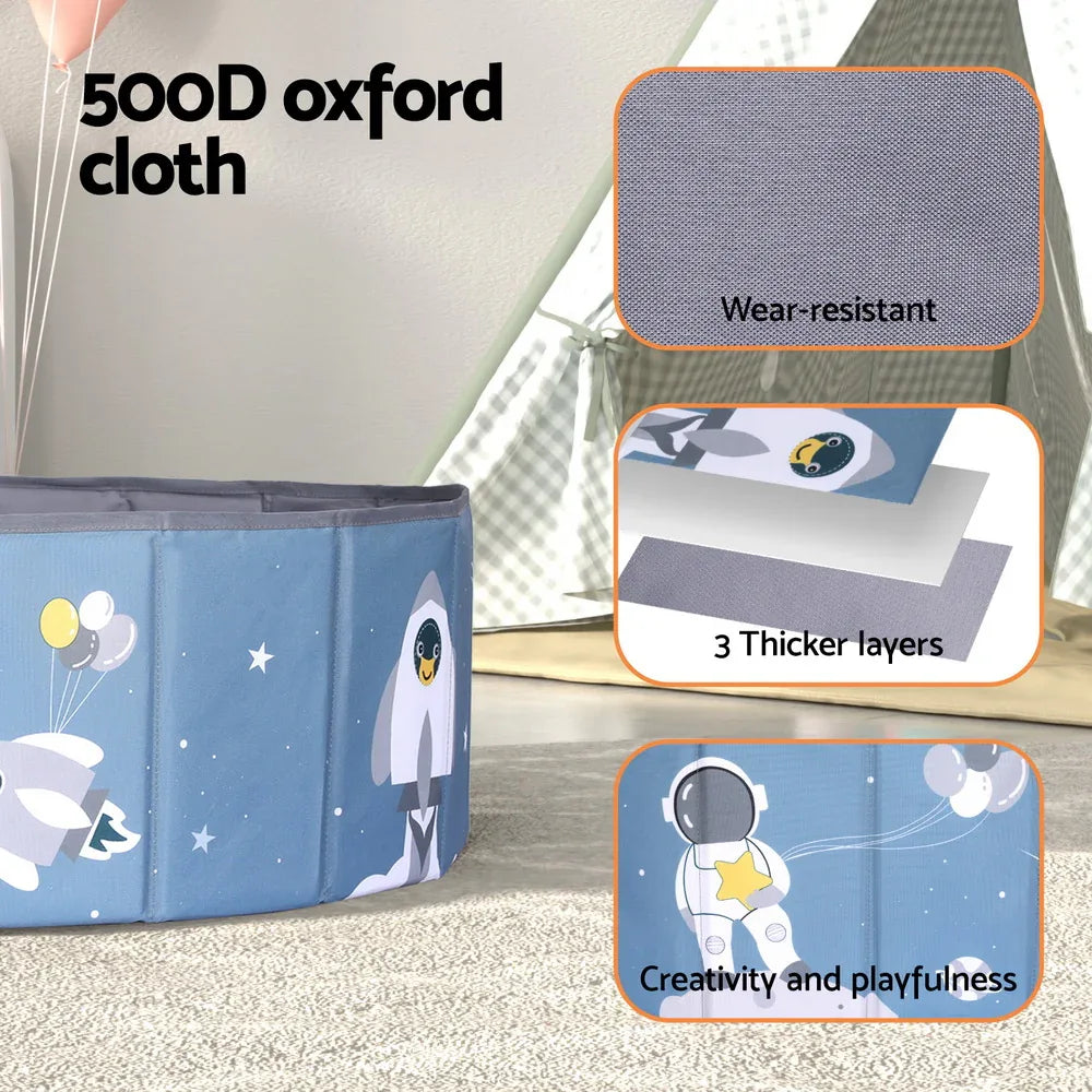 Keezi Kids Ball Pool Pit Toddler Play Foldable Child Playhouse Storage Bag Blue - Mekamart Australia