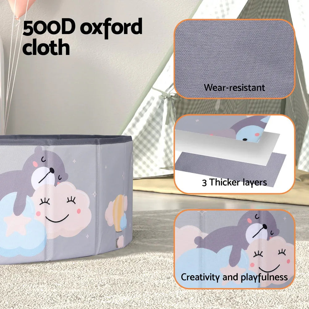 Keezi Kids Ball Pool Pit Toddler Ocean Play Foldable Child Playhouse Storage Bag - Mekamart Australia