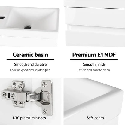 Cefito Vanity Unit 400mm with Basin White - Mekamart Australia