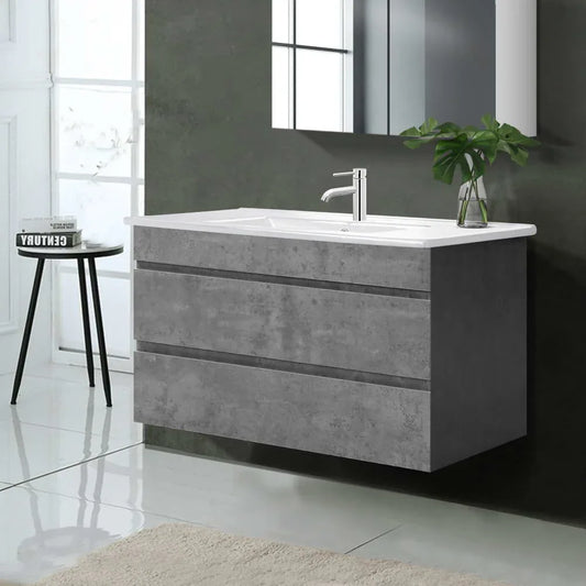 Cefito Vanity Unit 915mm with Basin Grey - Mekamart Australia