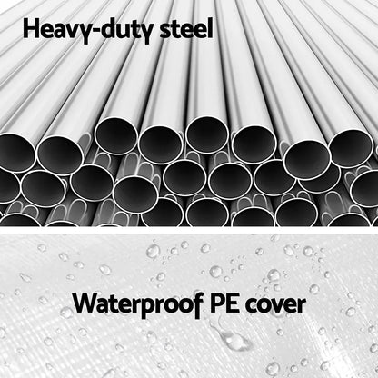 Instahut Carports 3x6m Carport Kits Steel Shelter Gazebo Canopy Garage Portable Garden Shed - Mekamart Australia