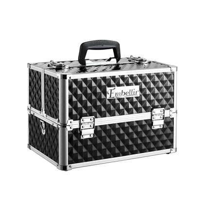 Embellir Portable Cosmetic Beauty Makeup Case - Diamond Black - Mekamart Australia