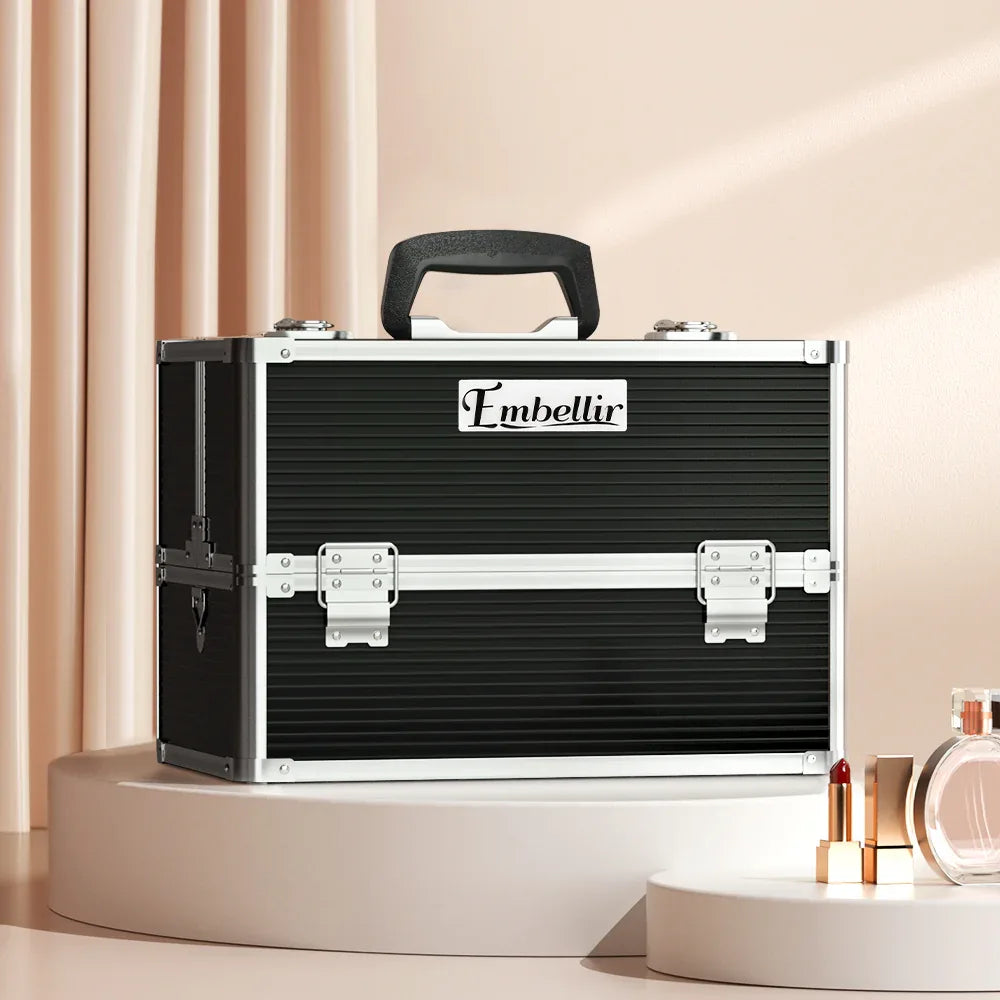Embellir Portable Cosmetic Beauty Makeup Case- Black - Mekamart Australia