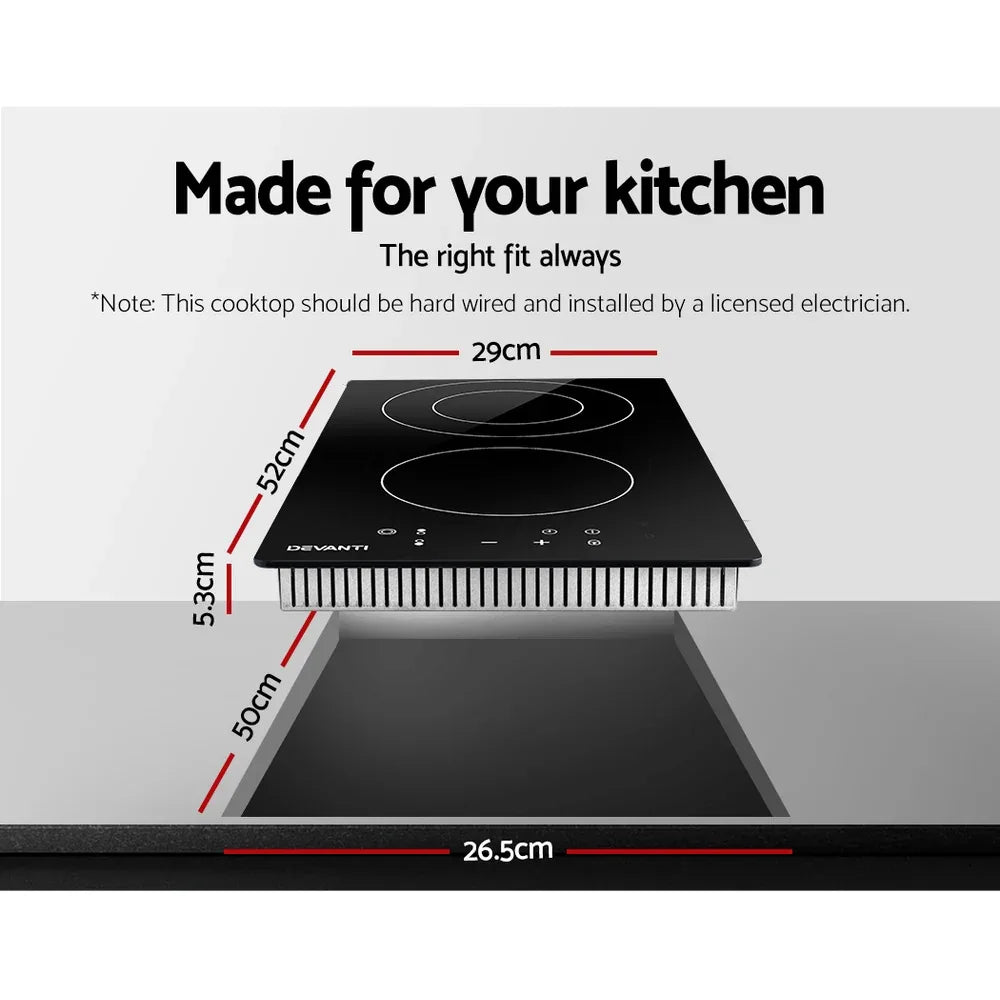 Devanti Electric Ceramic Cooktop 30cm - Mekamart Australia