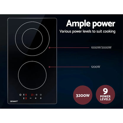 Devanti Electric Ceramic Cooktop 30cm - Mekamart Australia