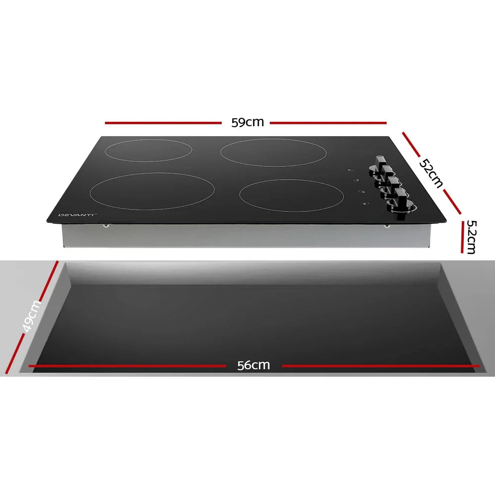 Devanti Electric Ceramic Cooktop 60cm - Mekamart Australia