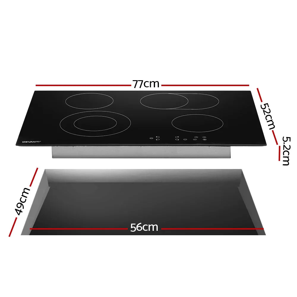 Devanti Electric Ceramic Cooktop 77cm - Mekamart Australia
