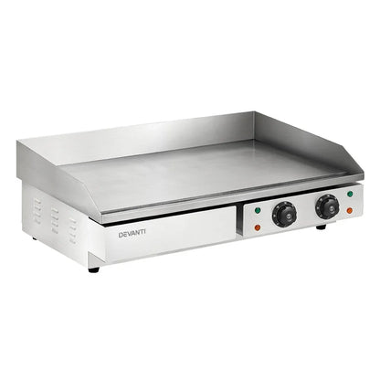 Devanti Commercial Electric Griddle 73cm BBQ Grill Plate 4400W - Mekamart Australia