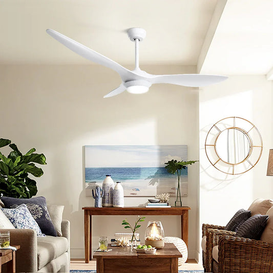 Devanti 52'' Ceiling Fan DC Motor w/Light w/Remote - White - Mekamart Australia