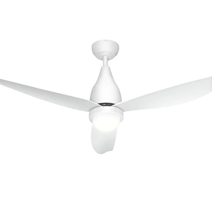 Devanti 52'' Ceiling Fan DC Motor LED Light Remote Control - White - Mekamart Australia