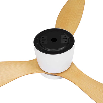 Devanti 52'' Ceiling Fan DC Motor w/Light w/Remote - Light Wood - Mekamart Australia